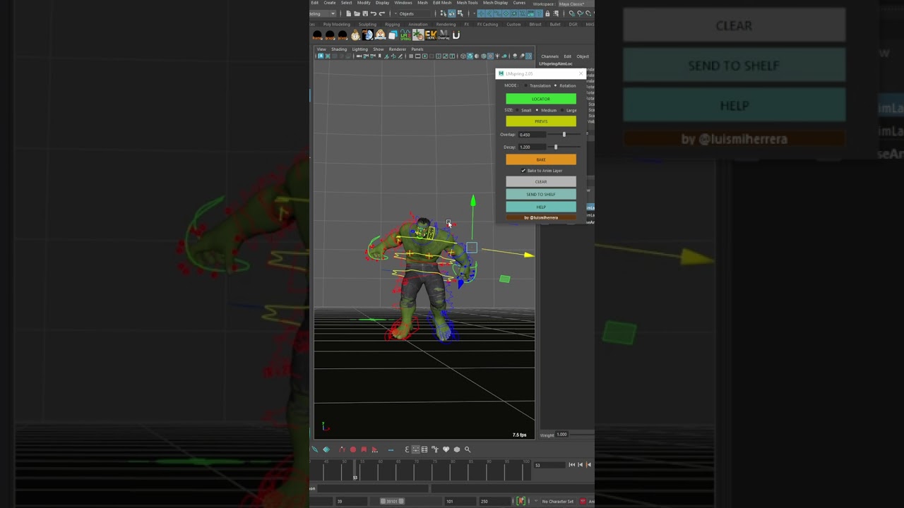 ⁣Automating Animation in Maya: Easily Animate Overlap and Follow Through