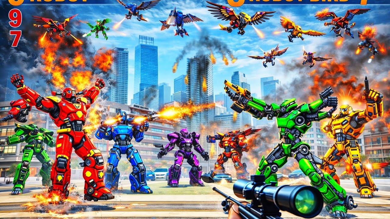 Car & Jet Transformation Robot Fight Game | Flying Police Robot Game 2020 - Android Gameplay