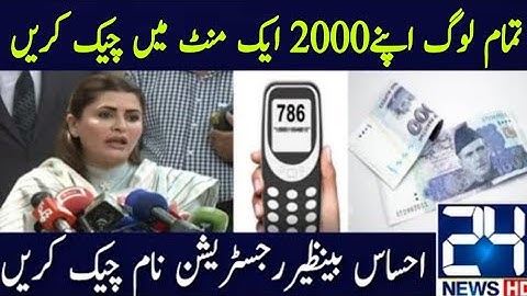 Ehsas Program 786 Online Registration Check // 786 Online Registration //2000 online registration