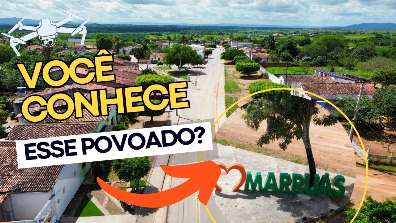 Povoado MARRUÁS visto de CIMA, Craíbas, Alagoas.... 