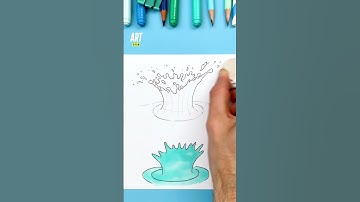 3D drawing tuto with this splash of water ✏️💧 #water #splash #tuto #drawing #artroom #art #3d