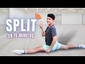 Como abrirse de piernas  rutina de 15 minutos split