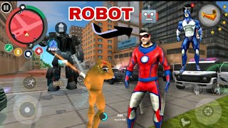Rope Hero: Vice Town (Mutant Man Stand on Car Robot) Man with Stones Thrones - Android Gameplay HD screenshot 5