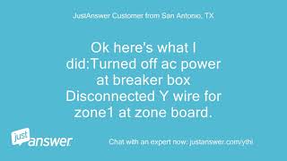 My nest thermostat is giving an error (e103) with the y1