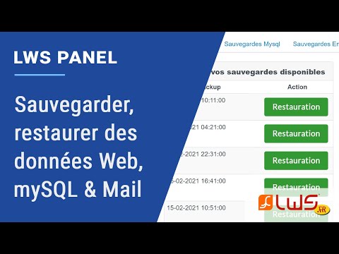 Sauvegarder, restaurer des données Web, mySQL et Mail avec l’hébergeur LWS