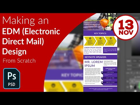 Making an Electronic Direct Mail (EDM) Design in Photoshop From Scratch - Photoshop Design Tutorial