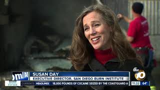 San Diego firefighters, Burn Institute demonstrate holiday fire safety