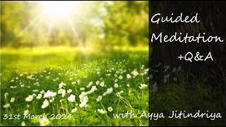 Guided Meditation + Q&A with Ayya Jitindriya ~ Sunday 31st March @ 7am AEDT