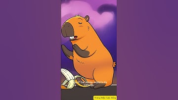Capybara Slips on Banana Peel - Capybara trượt vỏ chuối #funny  #capybara  #shorts