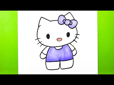 Kolay Hello kitty Nasıl Çizilir, Adım Adım Öğretici Hello Kitty Çizimi, Çocuklar için Kolay Çizimler