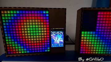 Arduino ESP32 Weather Fan Clock with LED matrix and touch TFT