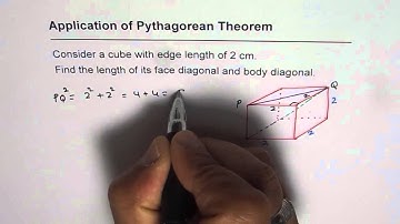 Find Face Diagonal and Body Diagonal Lengths of a Cube
