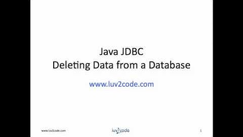 JDBC Tutorial   Part 4  Deleting Data from a MySQL Database HD