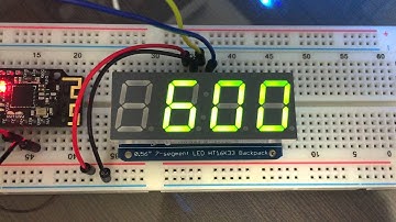 Adafruit 0.56" 4 Digit 7 Segment Display - I2C Backpack, Green