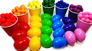 Learn Color With Play Doh Ball and Surprise Eggs Fun Learning fun Video