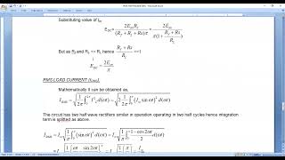 Fullwave Rectifier Parameters