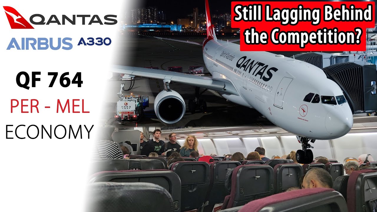 Flying with Qantas on a RED EYE Flight Across Australia! | A330-200 |  🇦🇺 Perth to  🇦🇺 Melbourne