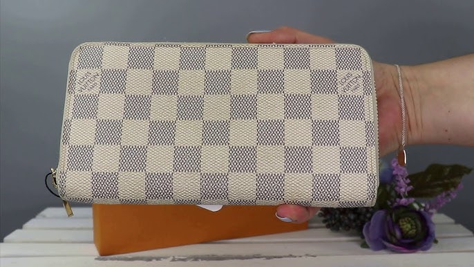 Louis Vuitton Zippy Wallet Rose Ballerine Damier Azur