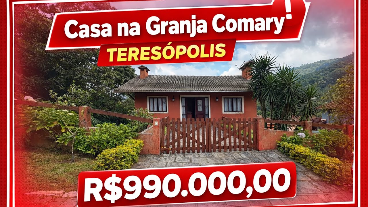 CASA À VENDA MA GRANJA COMARY - TERESÓPOLIS/RJ. SUA CHANCE DE REALIZAR O SONHO DE MORAR NO COMARY.