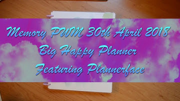Memory PWM in Big Happy planner, featuring Plannerface