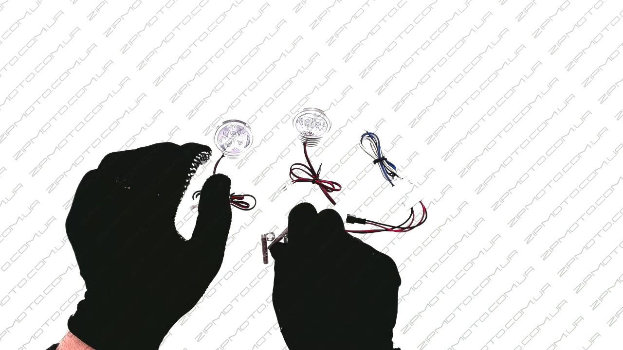 Стробоскоп диодный 2шт, круглые   6 диодов   синий, mod:JC-606   JCAA...