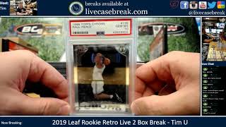 2019 Leaf Rookie Retro Live 2 Box Break   Tim U 2