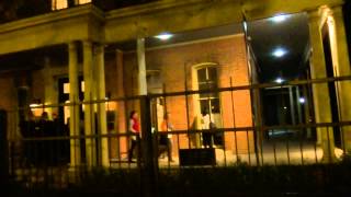 Nighttime Outside the Haunted Jane Addams Hull House in Chicago