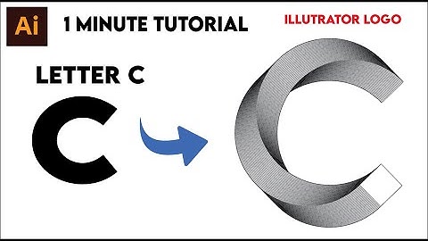 letter C logo design with Blend tool in Illustrator | Letter logo | Graphics design Tutorial.