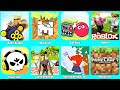 Minecraft,Roblox,Brawl Stars,Siren Head Run,Ball Hero,MaxiCraft,Bullet Knight,Idle Lumberjack 3D