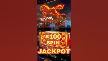 $100 SECOND SPIN BONUS ON MUSTANG MONEY 2 BRINGS THE JACKPOT #shorts #fyp #casino