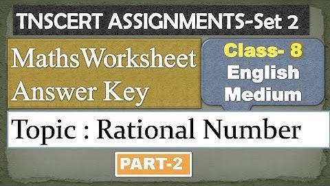 8th std Maths Assignment 2 answers for English medium | TNSCERT 8th std Maths Assignment 2 Answers