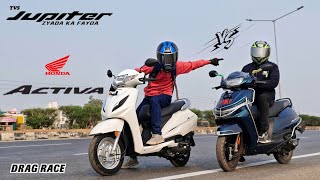 Honda Activa 110 Vs TVS Jupiter 110 | Drag Race | Who Will Win ?