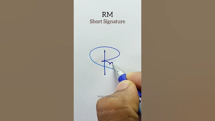RM Short Signature #shorts #signature #satishcalligraphy