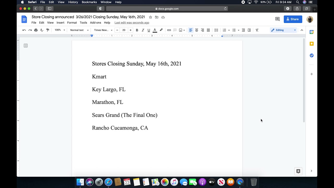 TransformCo Closing 2 Kmart Stores and The Last Sears Grand Store on Sunday, May 16th, 2021