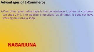 Advantages and Dis advantages of E Commerce, Few Terminologies III Kannada GTK & RTW.