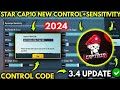 STAR CAP10 : Best 3.4 Sensitivity Settings 4 Finger Control Code | BGMI/PUBG MOBILE |