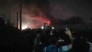 حرق مبنى محافظة البصرة