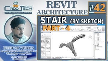 #42 | STAIR BY SKETCH | PART 4 | Revit Architecture [deepakverma]