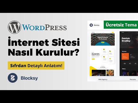 İnternet Sitesi Nasıl Kurulur? (İnternet Sitesi Yapma) WordPress Ücretsiz Blocksy Teması