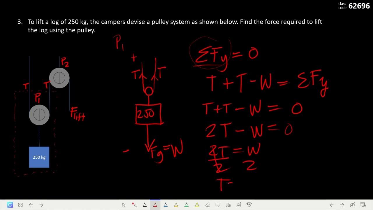 Pulley Problems Example 2 YouTube