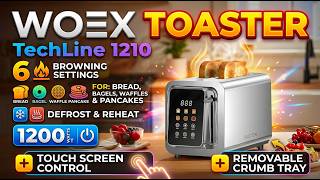 WOEX TechLine 1210 Toaster: 1200W Power, 6 Browning Levels, Touch Control!
