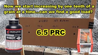 Trying to dial in the H4831 load in the 6.5 PRC part 1