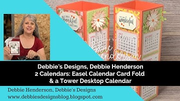 Easel Calendar Card Fold and Tower Desktop Calendar