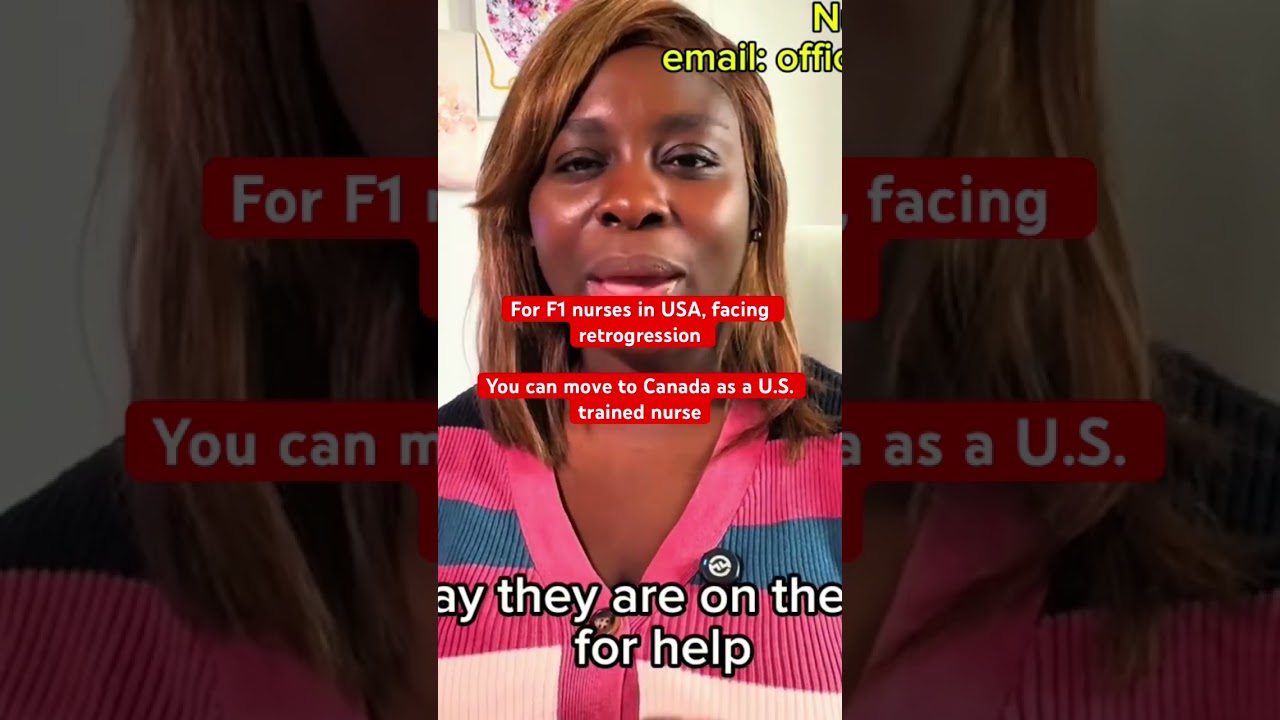Переезд в Канаду в качестве медсестры, получившей образование в США, по визе F1 