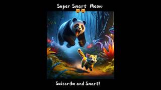 Super Smart Meow VS Panda #funny #cute #panda #youtube #shorts #kitten #meow #youtubeshort