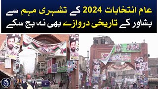 Historical gates of Peshawar could not be spared from publicity campaign of general elections 2024