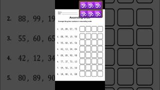 #ordering numbers #ascending #descending #order #maths #worksheet #class2