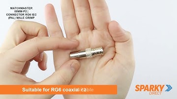 MATCHMASTER 08MM-P2 | Connector RG6 IEC (PAL) Male Crimp