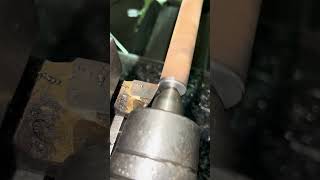 Turning a shaft for making thread on gear head lathe machine #turn #shaft #thread #gearhead