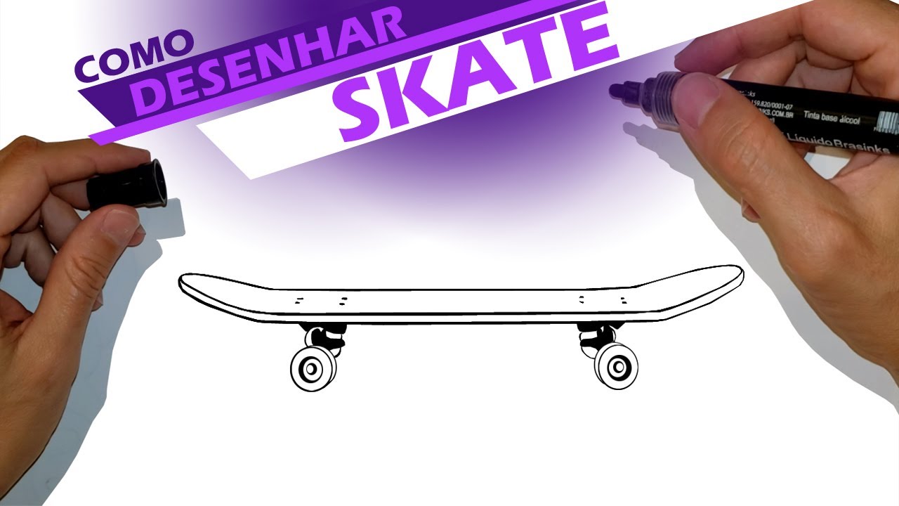Como desenhar skate - YouTube